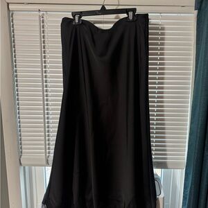 Zara Satin Effect Lace Midi Skirt